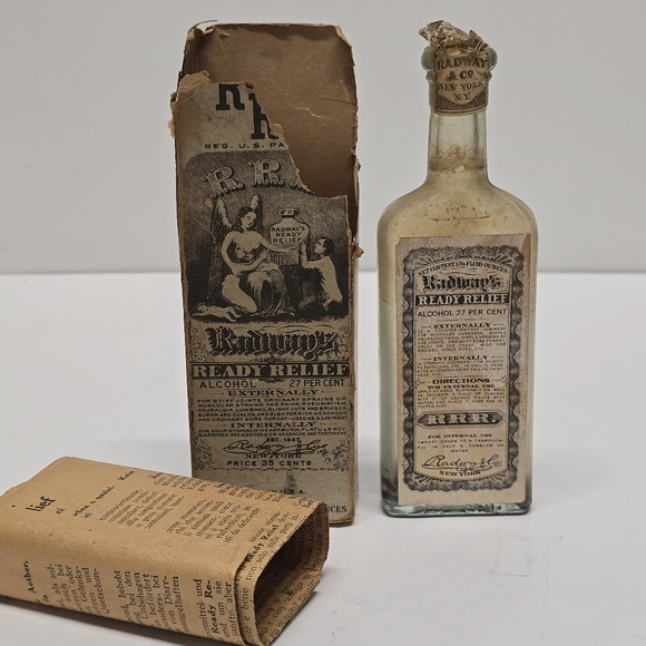 NOT FOR SALE Radways Ready Relief Antique Vintage Pharmacy Medicine Bottle - Picture 1 of 8